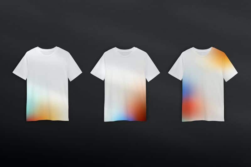 Gradient t-shirt with logo in minimal style fashion