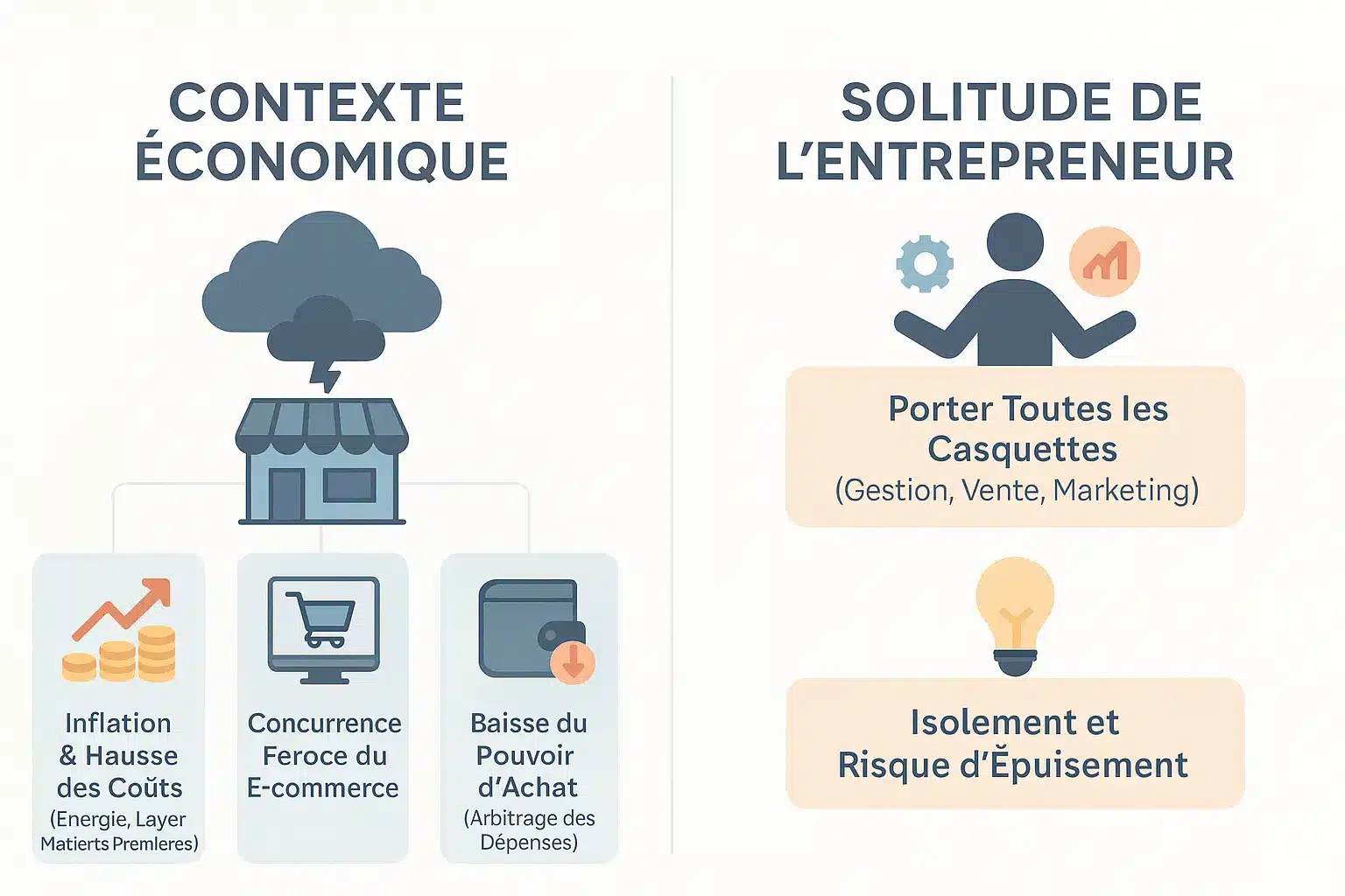 Causes de la souffrance commerciale : économie vs solitude