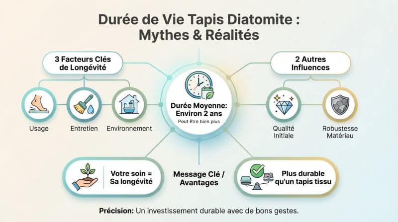 Comparaison de la longévité entre un tapis de bain en diatomite et un tapis classique