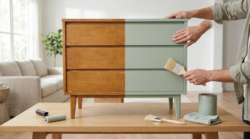Easy furniture makeover paint transformation