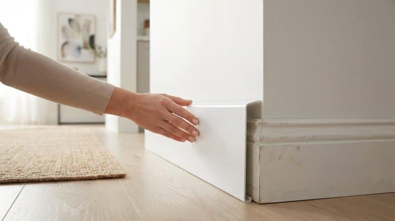 Easy installation of modern baseboard cover