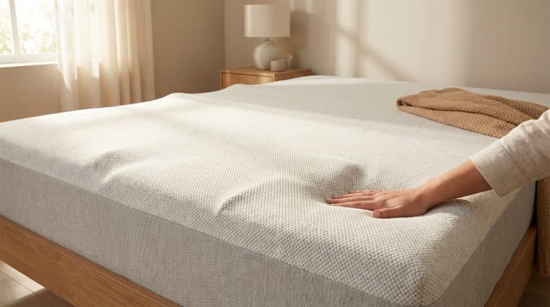 New mattress unrolling a gentle touch for expansion