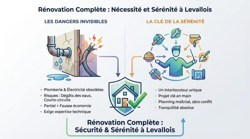 Rénovation complète de salle de bain à Levallois pour une sérénité totale