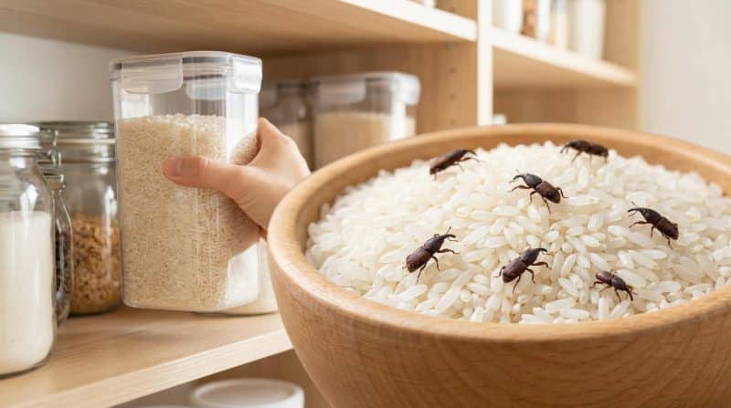 Rice weevils and pantry prevention