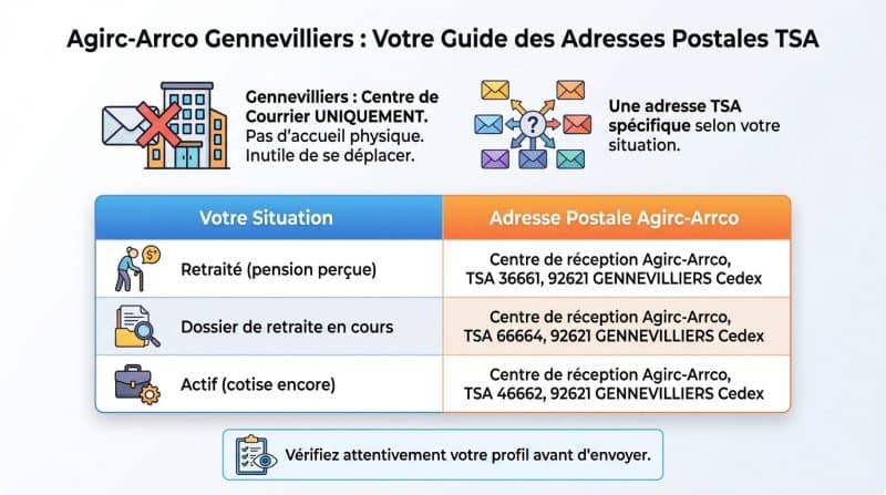 Boîtes aux lettres jaunes pour l'envoi de courrier au centre de réception Agirc-Arrco à Gennevilliers