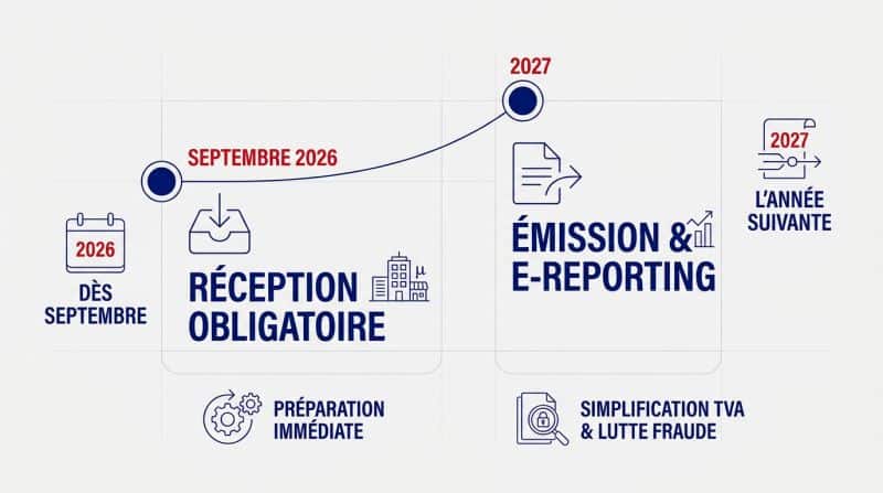 Chronologie de la réforme de la facturation électronique 2026-2027